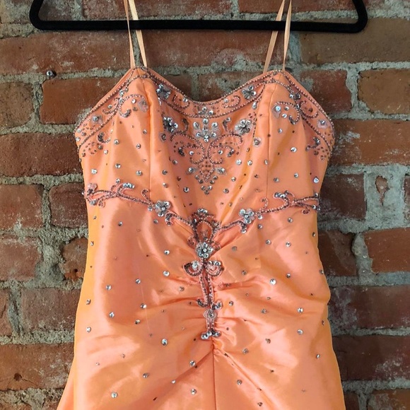 super glamorous vintage y2k coral beaded dress 🧡 - Picture 4 of 4
